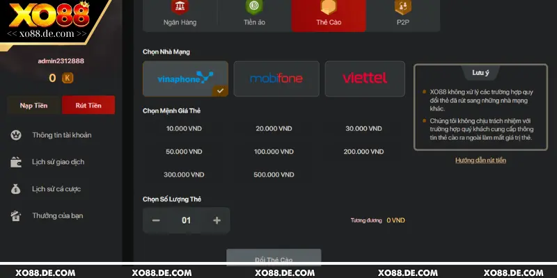 Nguyên nhân thường gặp dẫn đến thất bại khi rút tiền XO88